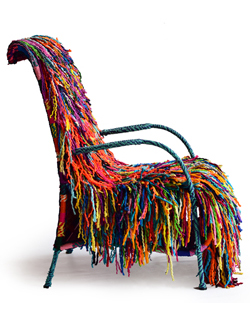 Pom Pom Love Chair 2020 side view by Sahil & Sarthak